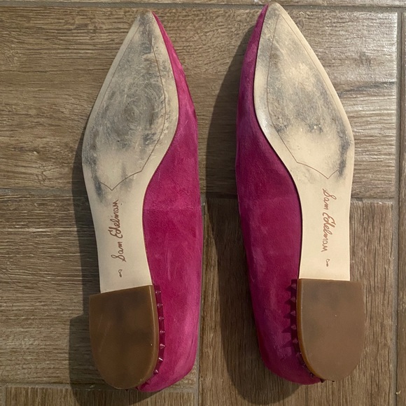 Sam Edelman Reyanne Pink Suede Flats Studded - Picture 10 of 10